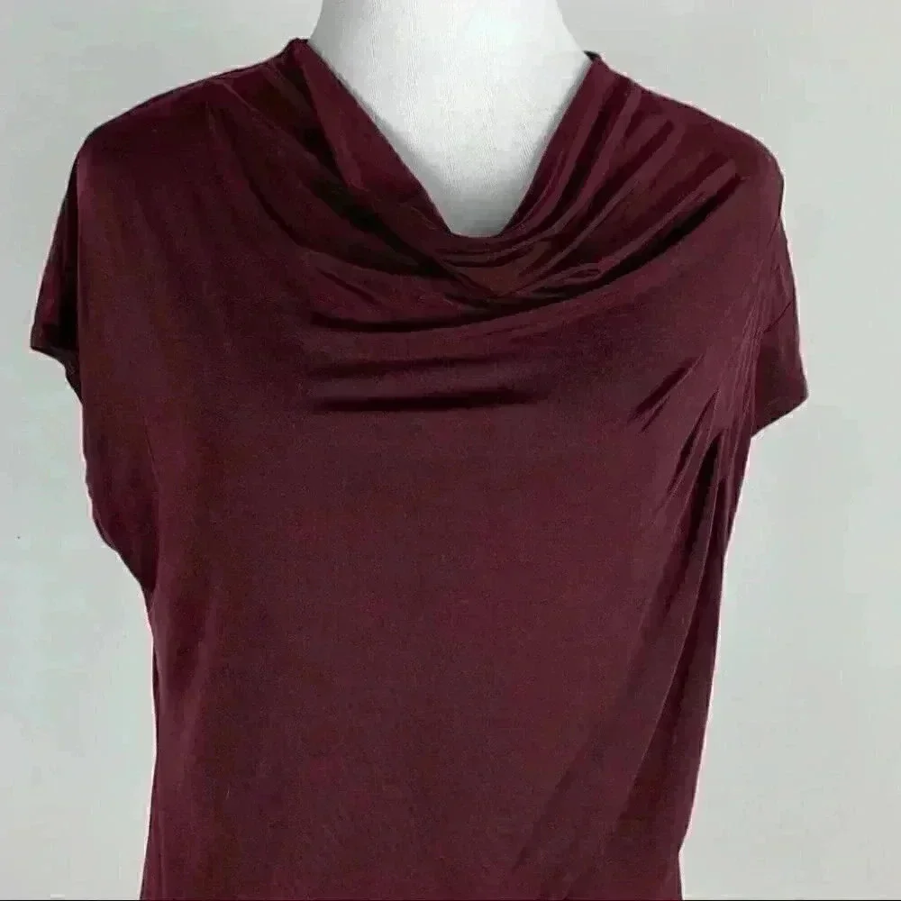 Worthington stretch top size S purple cowl neck